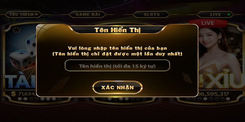 Thiết lập tên hiển thị khi đăng ký Dwin thành công