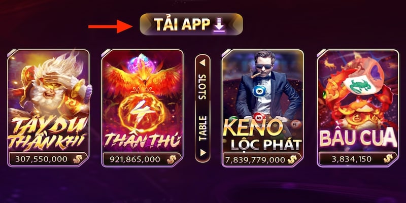 Truy cập cổng game lấy link tải app Dwin